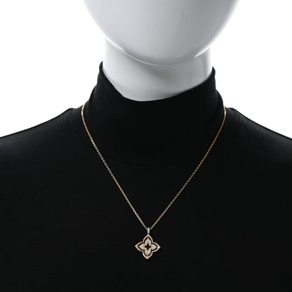Roberto Coin 18K Rose Gold Diamond Mother of Pearl Small Venetian Princess Pirouette Pave Pendant Necklace 3 of 5