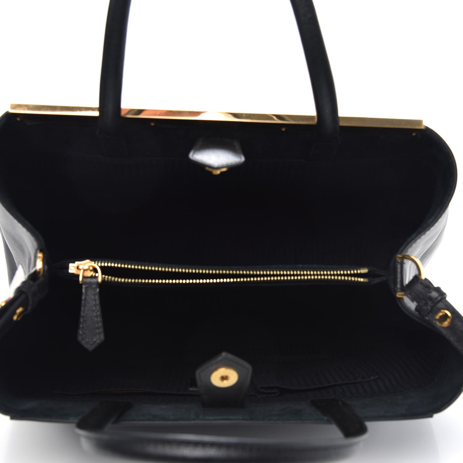 Fendi Vitello Elite Medium 2Jours Tote Black 3 of 5