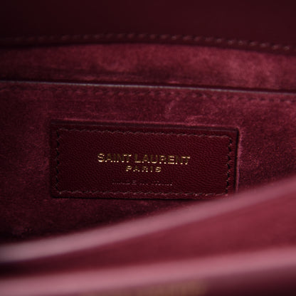 Saint Laurent Calfskin Medium Monogram Sunset Bordeaux 6 of 11