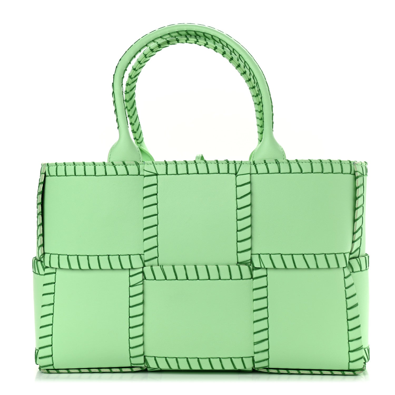 Bottega Veneta Nappa Maxi Intrecciato Overlock Stitched Small Arco Tote Wasabi Parakeet 1 of 11