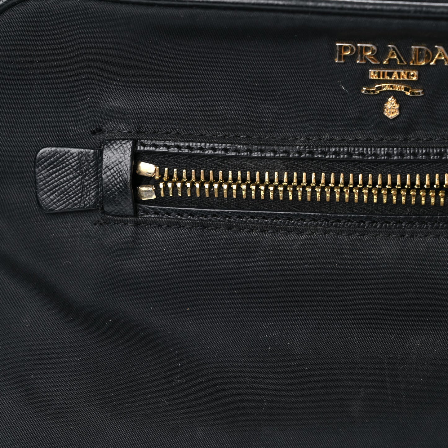 Tessuto Nylon Saffiano Small Crossbody Bag Black