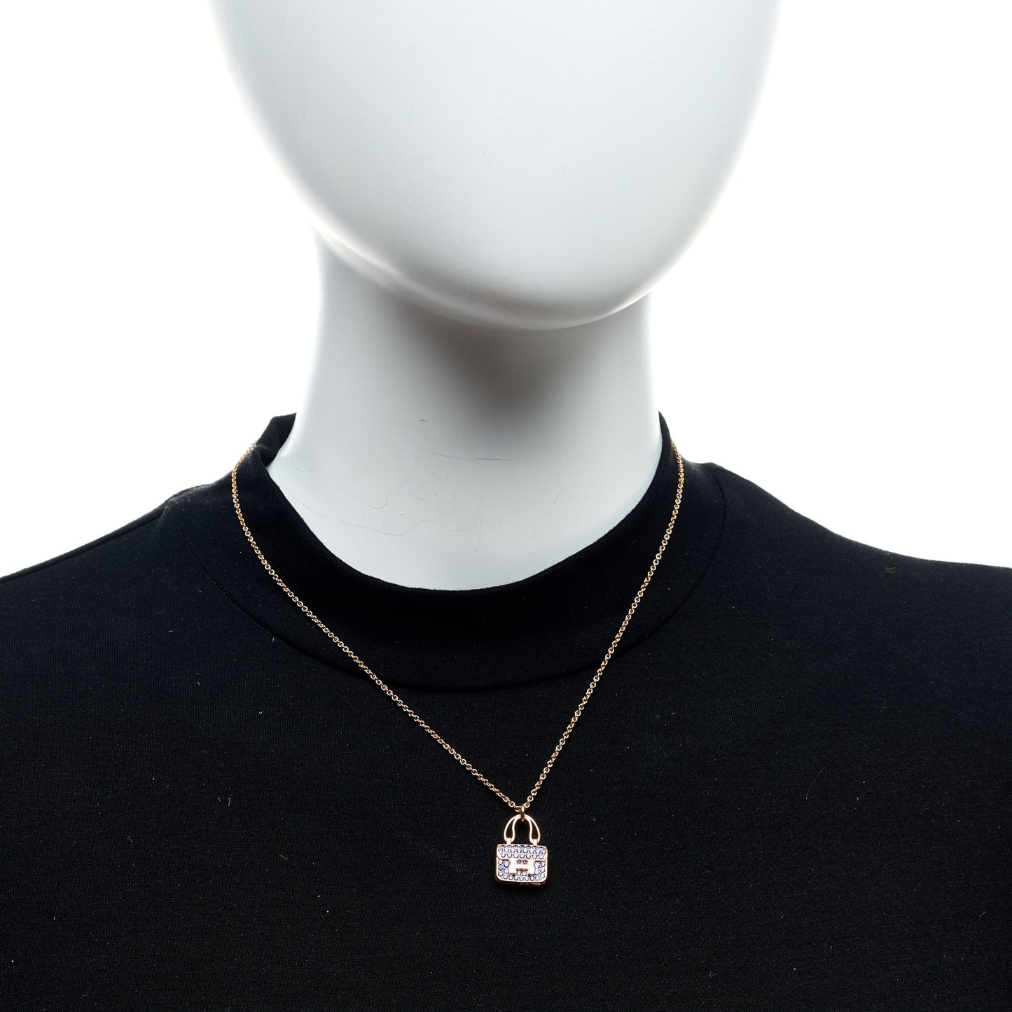 18K Rose Gold Blue Sapphire Constance Amulettes Pendant Necklace