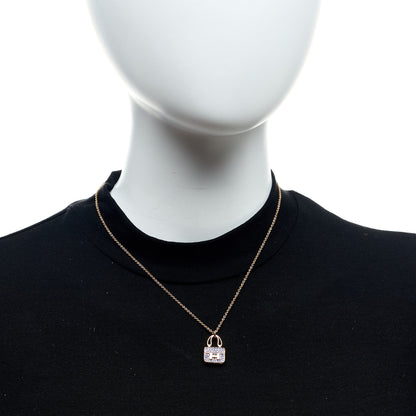 Hermes 18K Rose Gold Blue Sapphire Constance Amulettes Pendant Necklace 2 of 5