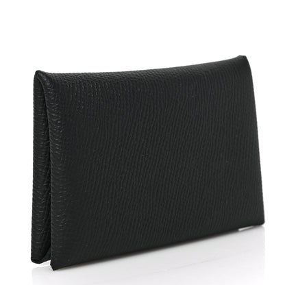 Hermes Epsom Calvi Card Case Black 3 of 6