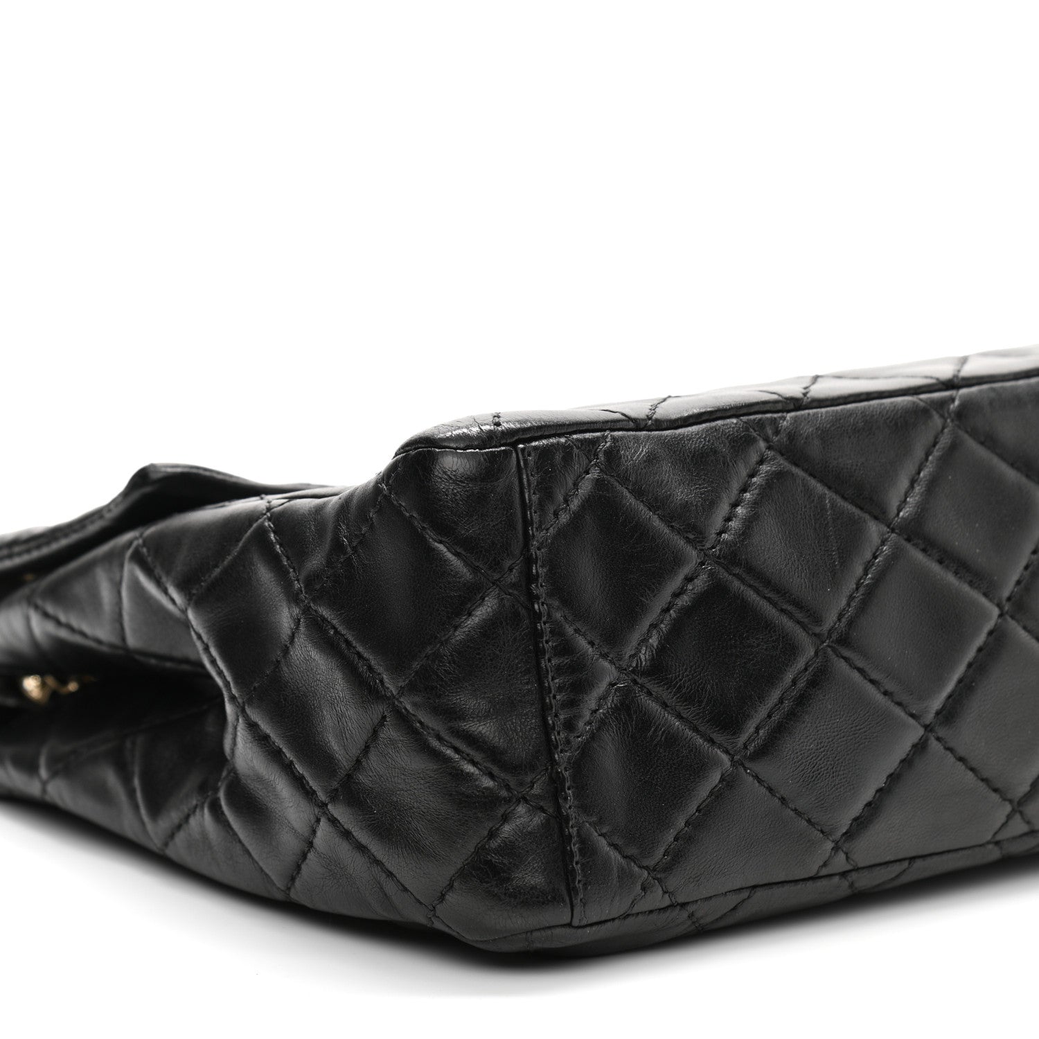 Chanel Washed Lambskin Quilted Maxi Single Flap Black 9 of 11