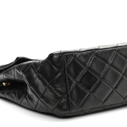 Chanel Washed Lambskin Quilted Maxi Single Flap Black 9 of 11