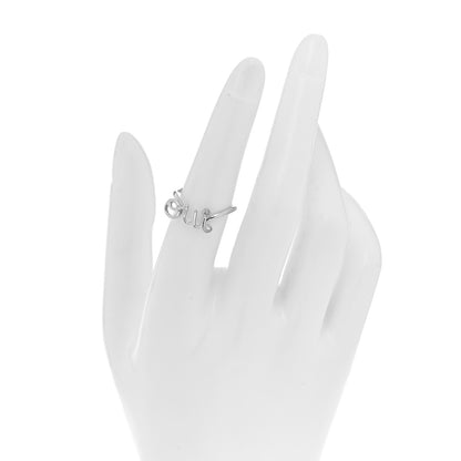 Christian Dior 18K White Gold Diamond Oui Ring 52 6 2 of 4
