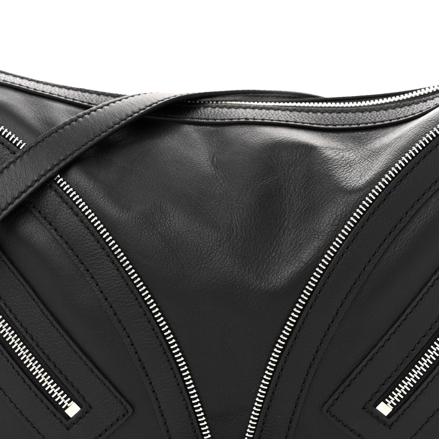 Versace Calfskin Medium Repeat Zip Hobo Black 8 of 12