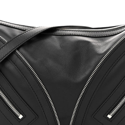 Versace Calfskin Medium Repeat Zip Hobo Black 8 of 12