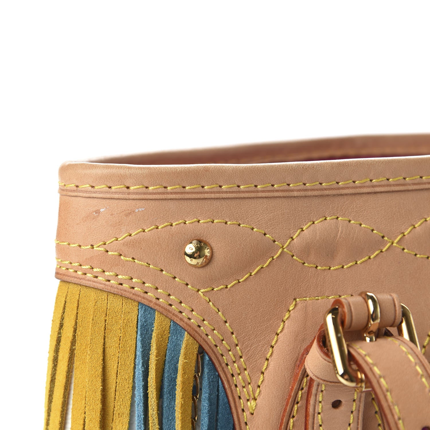 Louis Vuitton Monogram Multicolor Fringe Bucket White 12 of 12