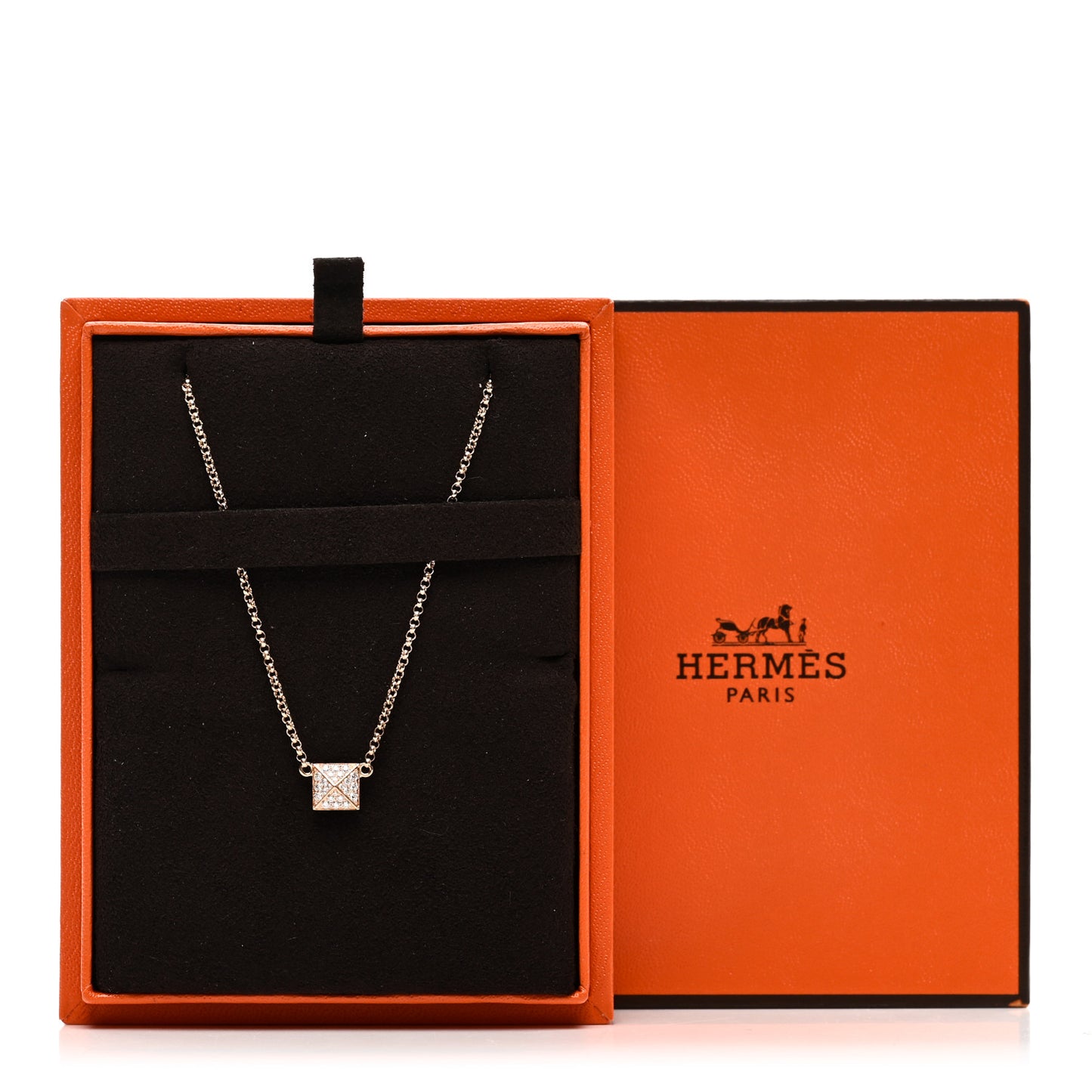 18K Rose Gold Diamond Clou d'H Pendant Necklace