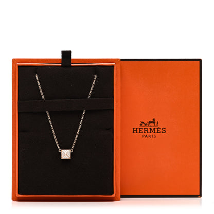 Hermes 18K Rose Gold Diamond Clou d'H Pendant Necklace 5 of 5