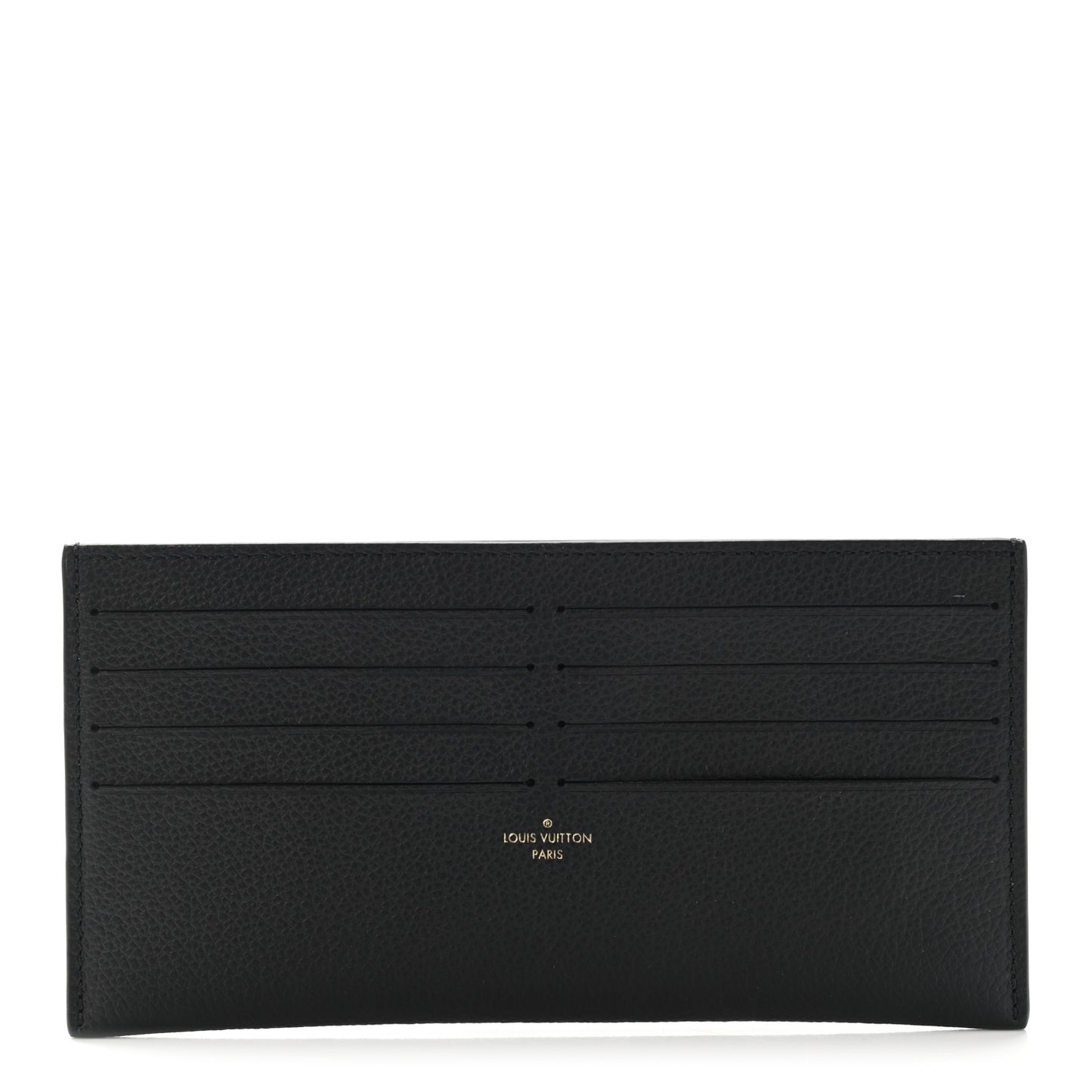 Calfskin Felicie Chain Wallet Card Holder Insert Black