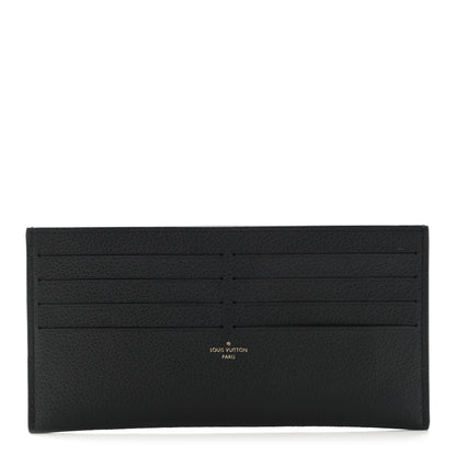 Louis Vuitton Calfskin Felicie Chain Wallet Card Holder Insert Black 1 of 6