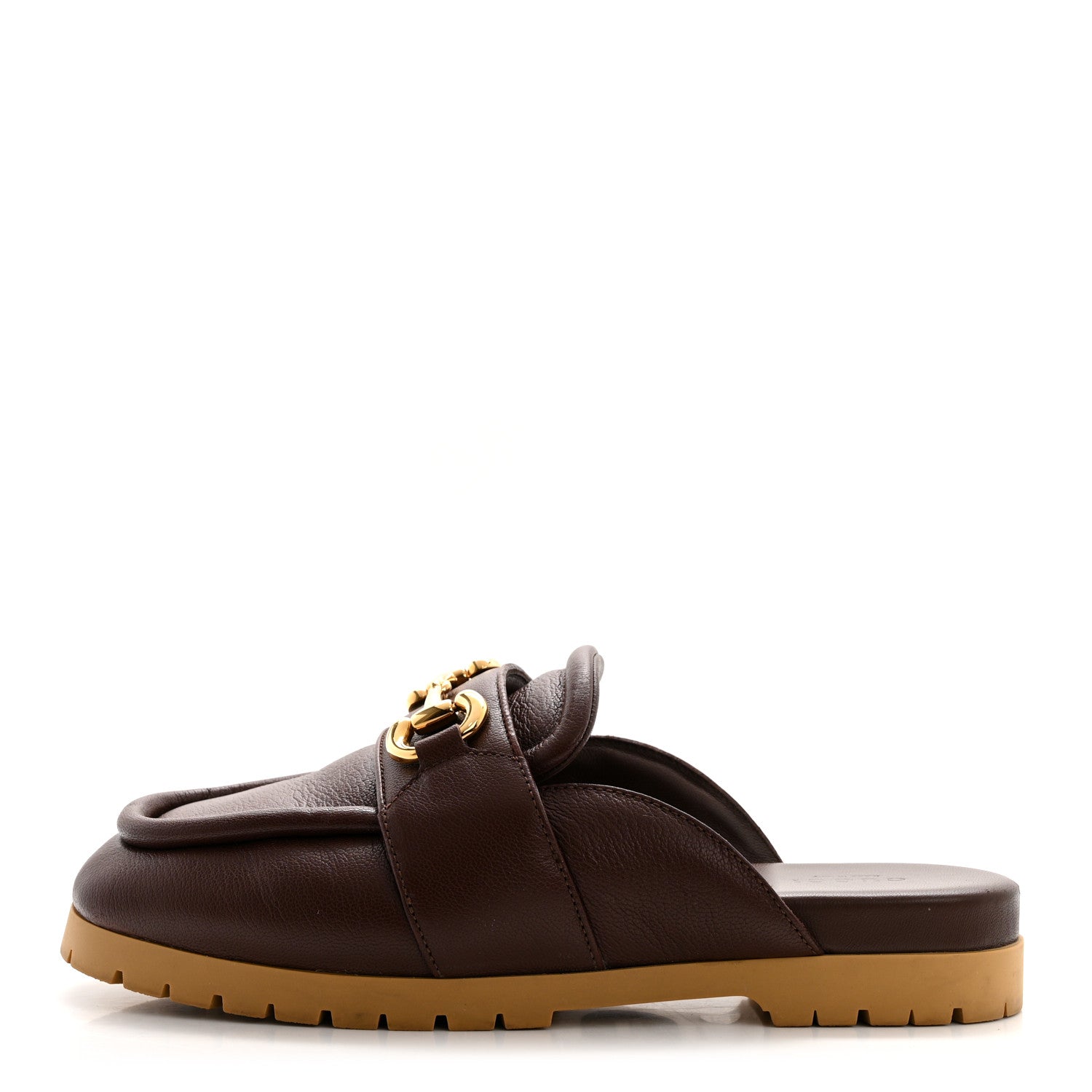 Gucci Calfskin Horsebit Mules 38 Burgundy 1 of 11