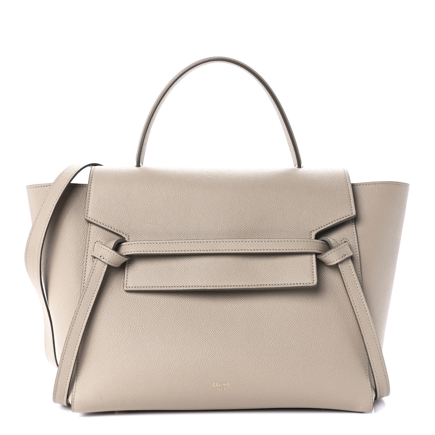 Grained Calfskin Mini Belt Bag Light Taupe