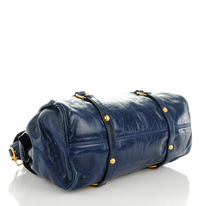 Miu Miu Vitello Lux Medium Bow Bag Bleuette 4 of 8