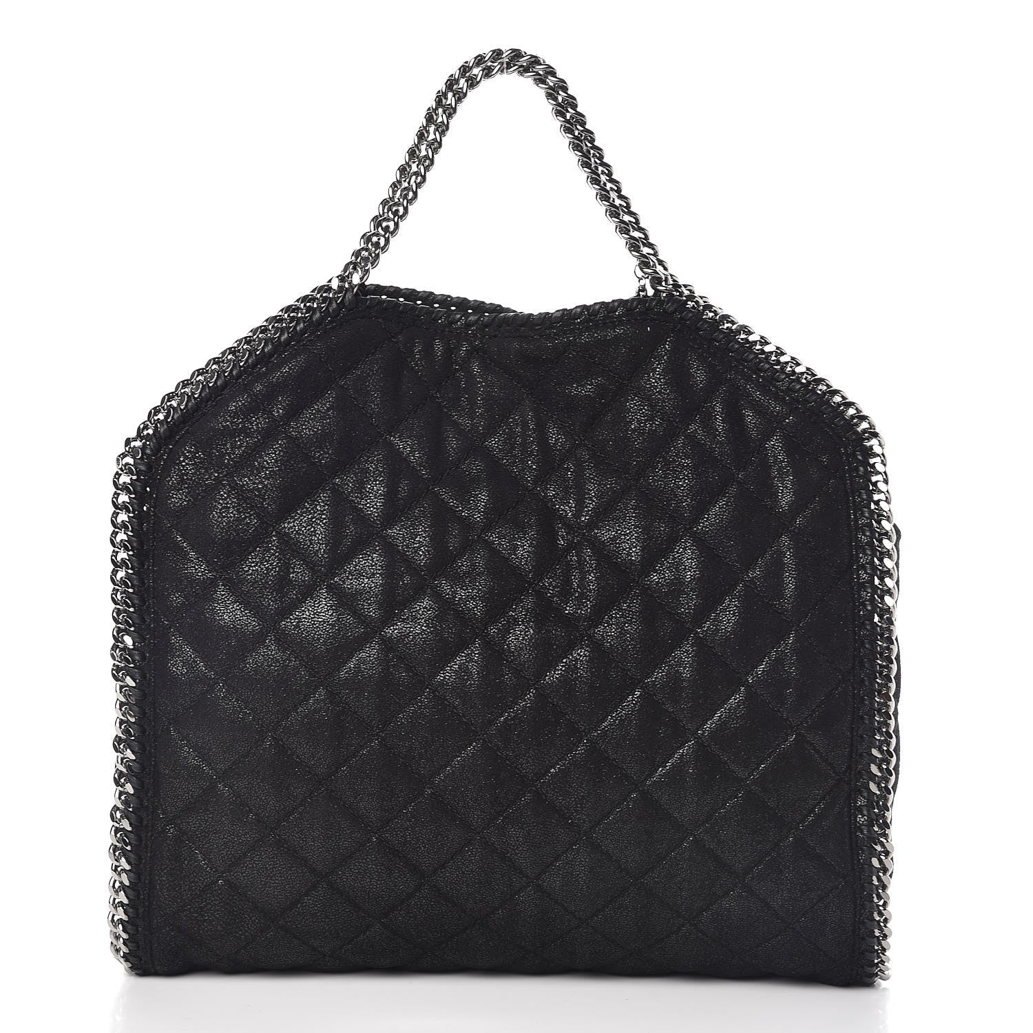 Stella McCartney Shaggy Deer Quilted Falabella Fold Over Tote Black 3 of 9