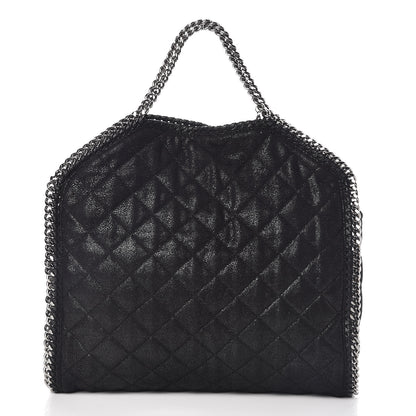 Stella McCartney Shaggy Deer Quilted Falabella Fold Over Tote Black 3 of 9