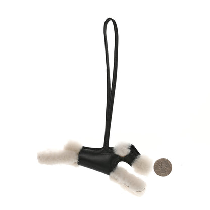 Hermes Milo Lambskin Shearling Budy Charm Black 2 of 5