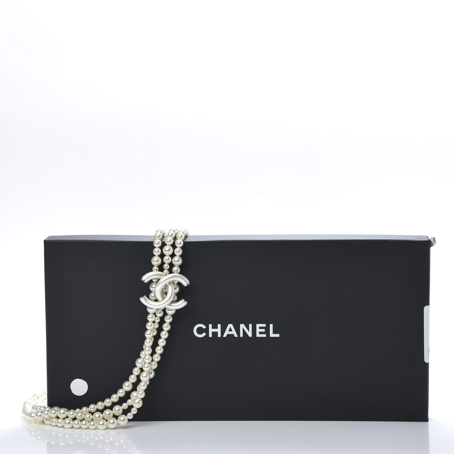 Chanel Pearl CC Multi Strand Long Necklace Light Gold 6 of 6