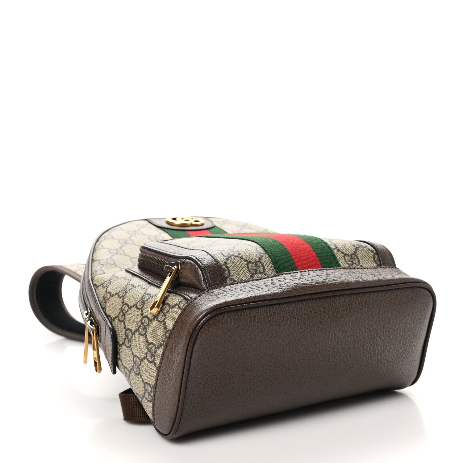 Gucci GG Supreme Monogram Calfskin Web Small Ophidia Day BackpacK Beige Ebony New Acero 4 of 10