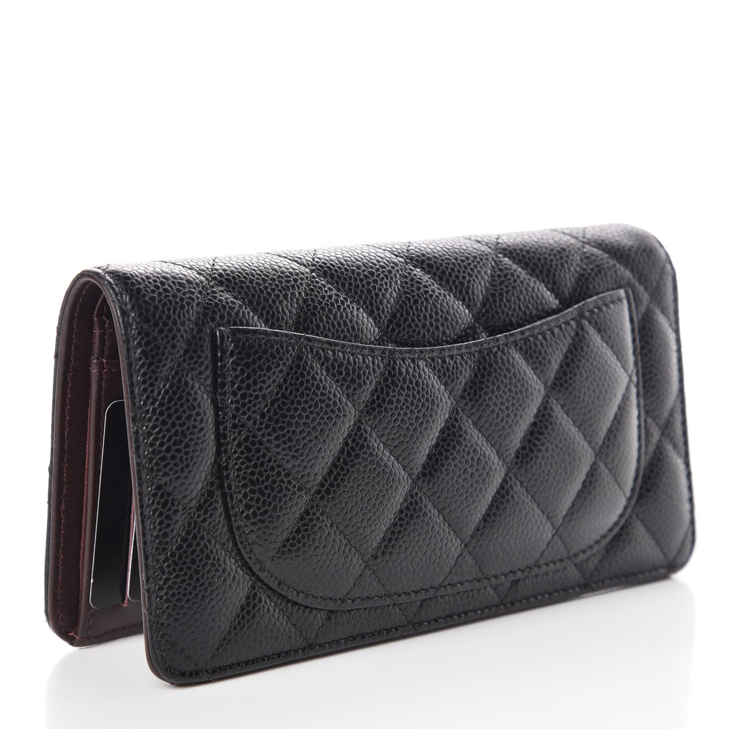 Chanel Caviar Quilted Yen Wallet Black 3 of 15