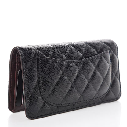 Chanel Caviar Quilted Yen Wallet Black 3 of 15