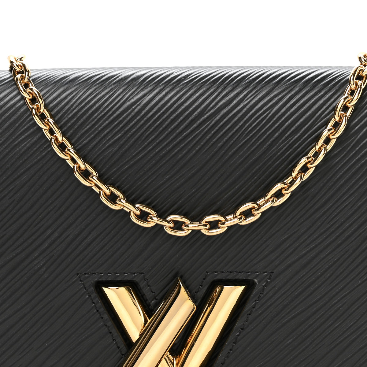 Epi Twist Belt Chain Wallet Black