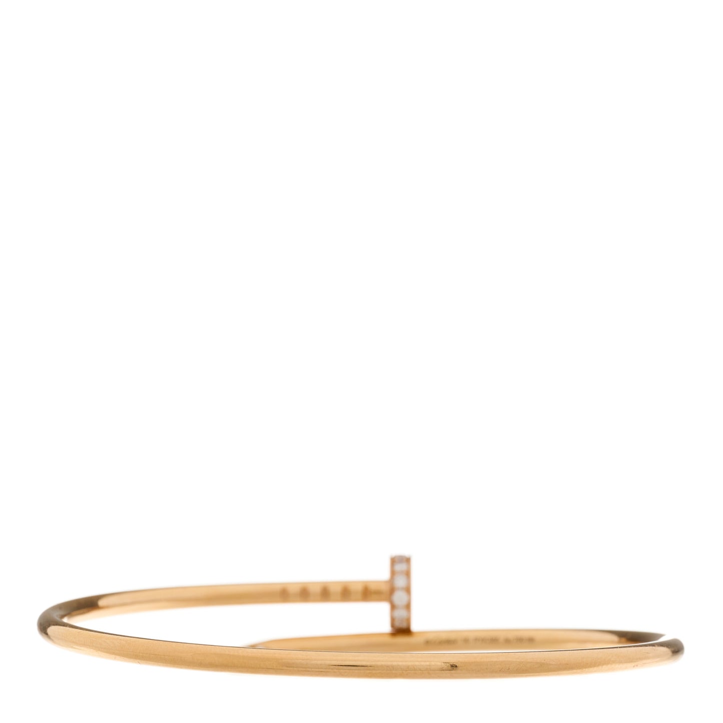 18K Pink Gold Diamond Small Juste Un Clou Bracelet 16