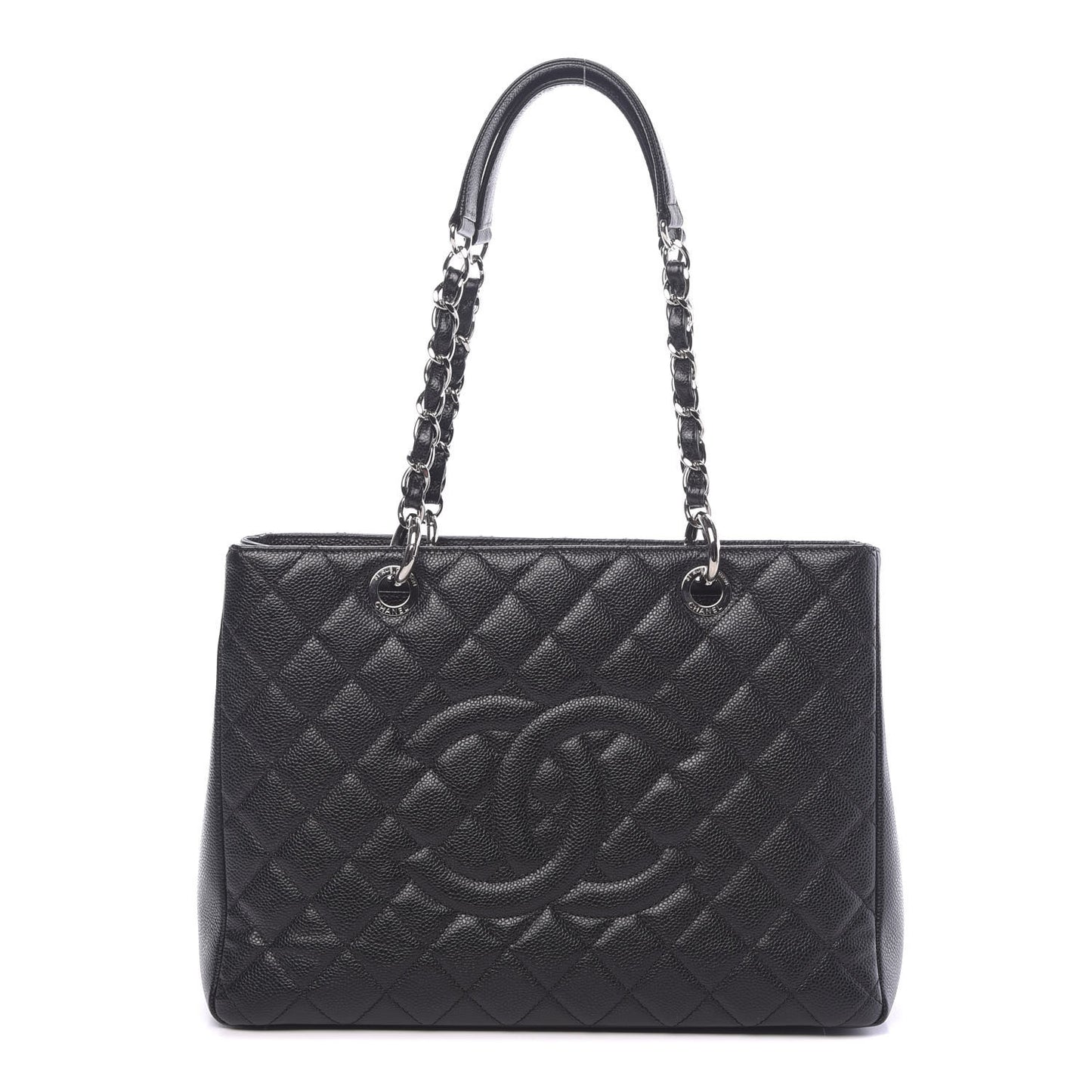Caviar Quilted Grand Shopping Tote GST Black
