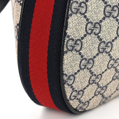 Gucci GG Supreme Monogram Textured Calfskin Web Large Attache Shoulder Bag Beige Blue 11 of 14