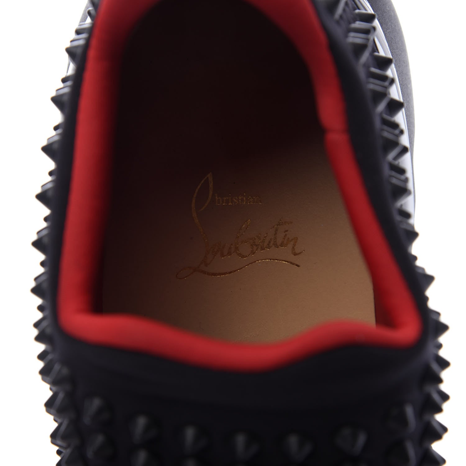 Christian Louboutin Neoprene Spike Sock Donna Flat Sneakers 42 Black 7 of 9