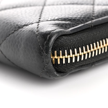 Chanel Caviar Quilted Large Gusset Zip Around Wallet Black 15 of 15