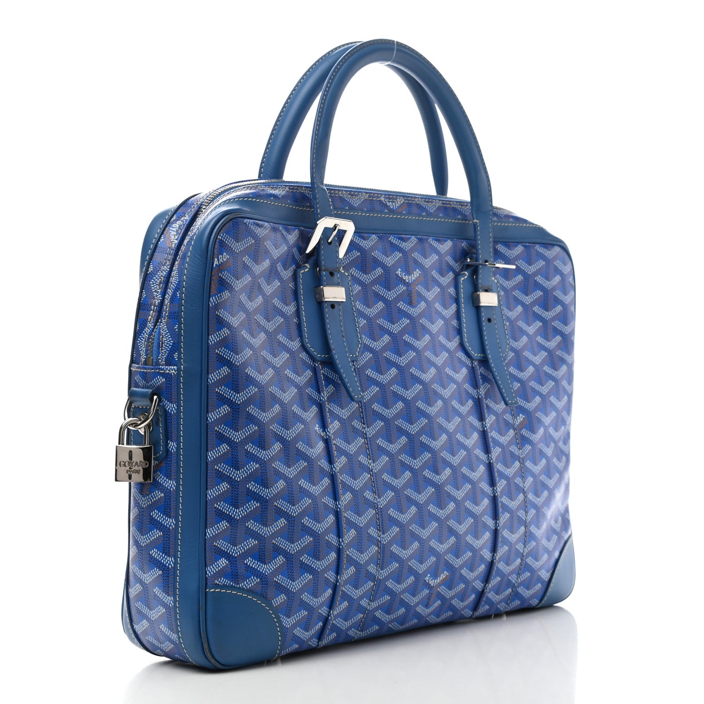 Goyardine Ambassade PM Briefcase Sky Blue