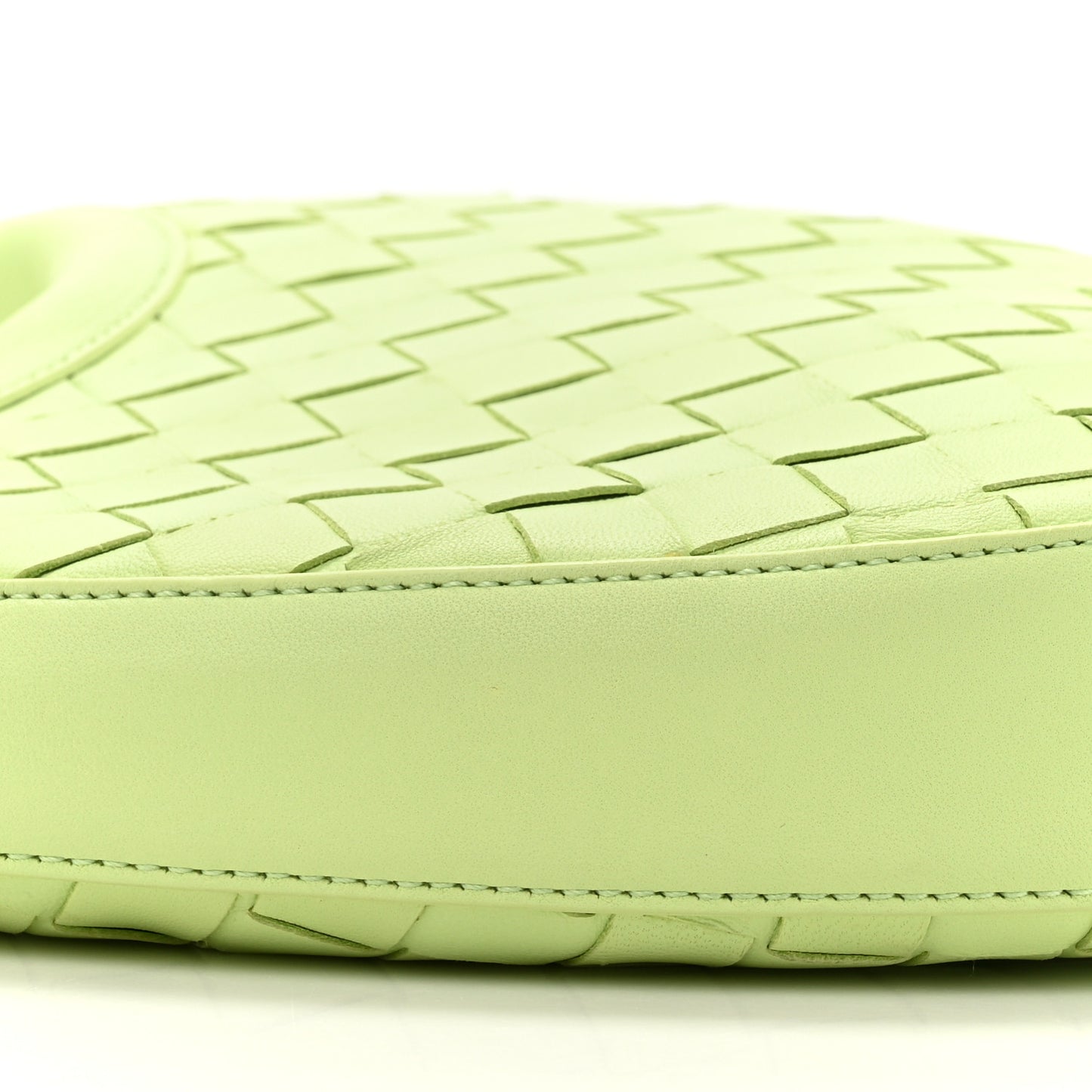 Nappa Intrecciato Small Drop Shoulder Bag Fennel