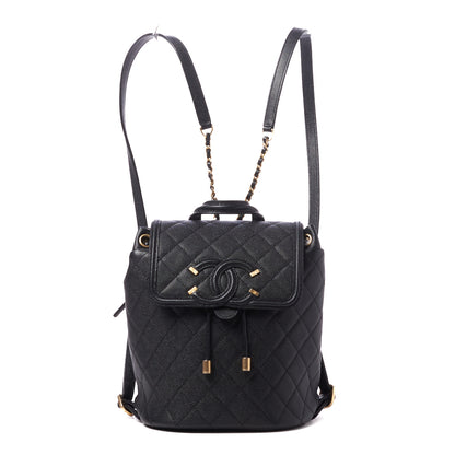 Chanel Caviar Quilted Small Filigree Backpack Black 1 of 9