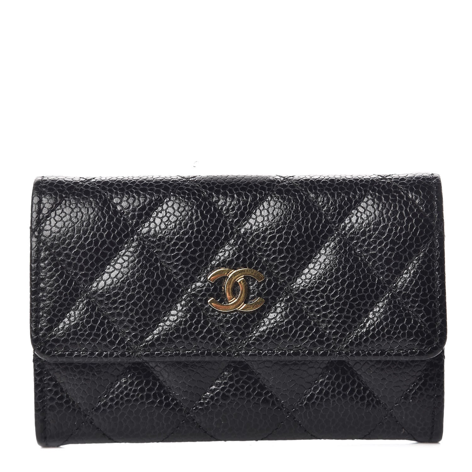 Chanel Caviar Quilted Flap Card Holder Black 1 of 8