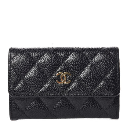Chanel Caviar Quilted Flap Card Holder Black 1 of 8