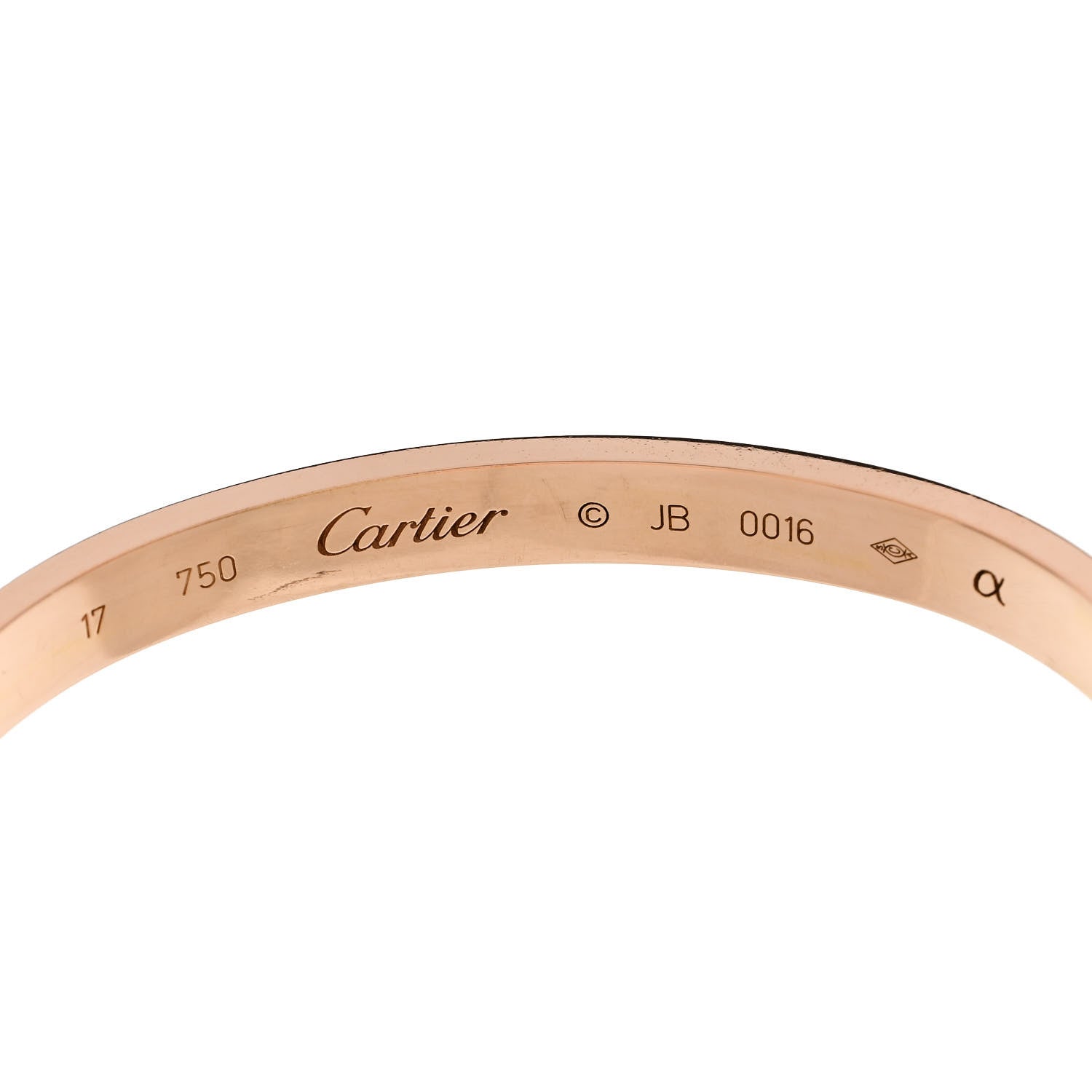 Cartier 18K Pink Gold LOVE Bracelet 17 3 of 6