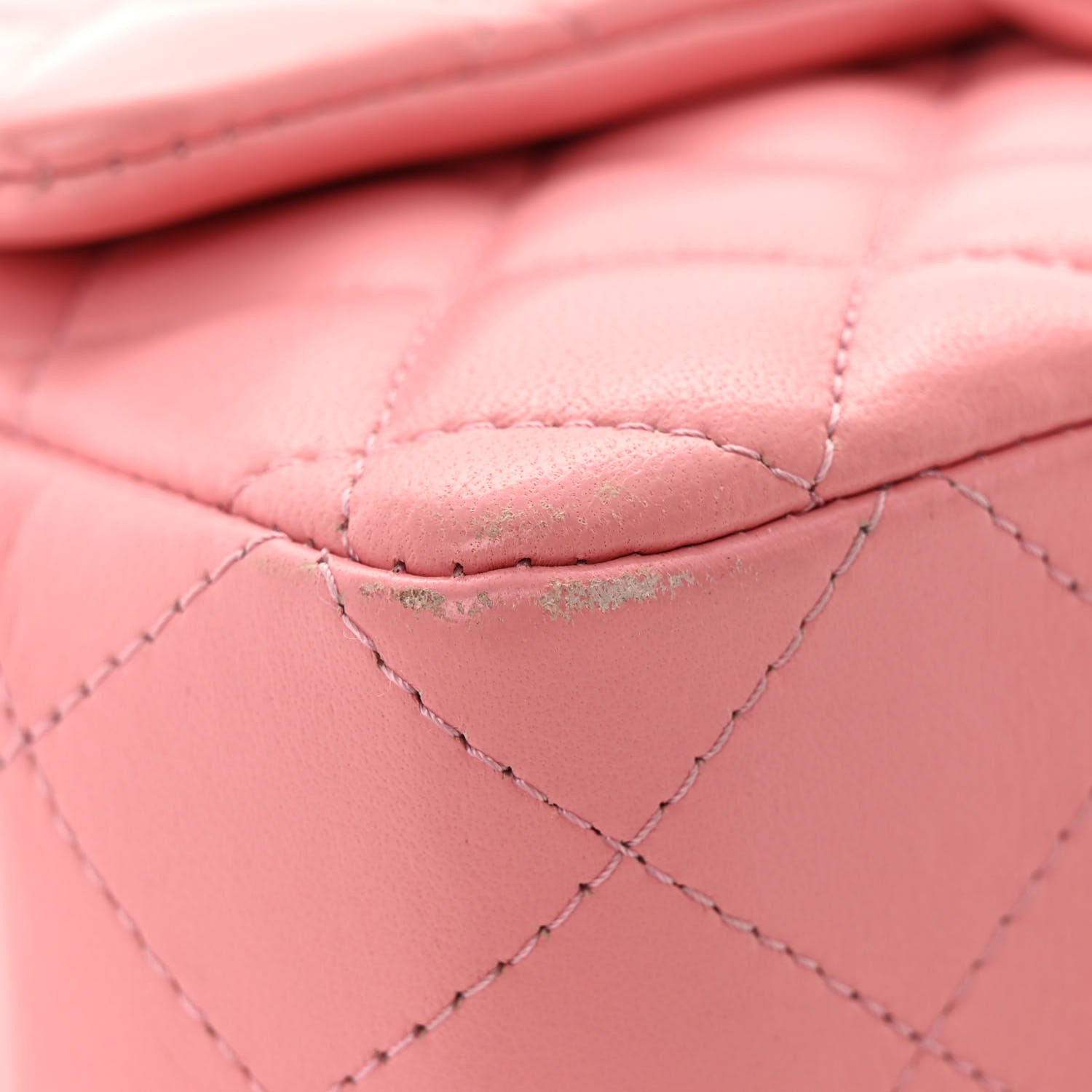 Chanel Lambskin Quilted Mini Rectangular Flap Pink 12 of 13