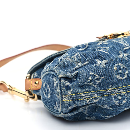 Louis Vuitton Monogram Denim Mini Pleaty Blue 8 of 12