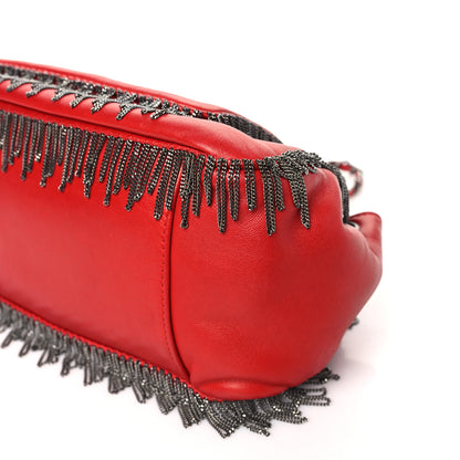 Chanel Lambskin Rock And Cabaret Chain Fringe Accordion Flap Red 10 of 10