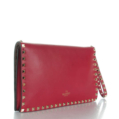 Valentino Garavani Nappa Rockstud Wristlet Clutch Rubin 3 of 7