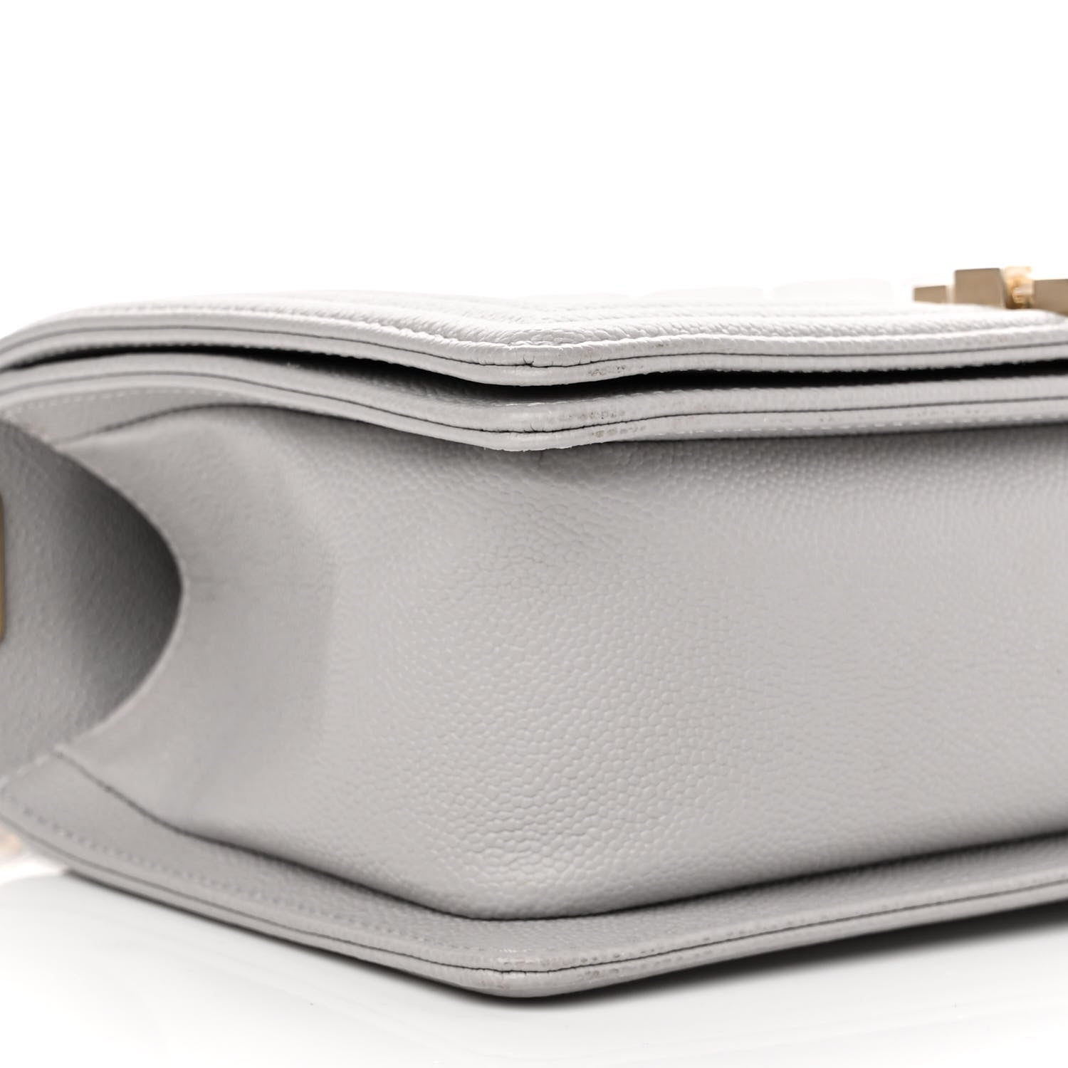 Chanel Caviar Quilted Medium Boy Flap Light Grey 9 of 12