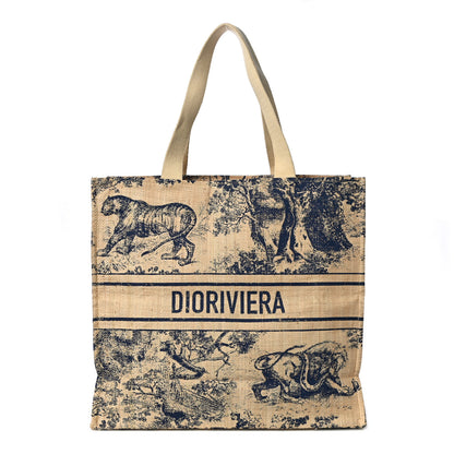 Christian Dior Straw Dioriviera Tote Beige 1 of 10
