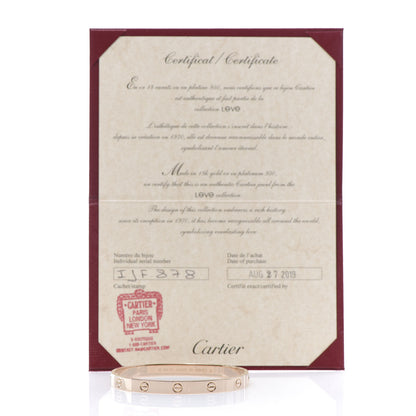 Cartier 18K Pink Gold LOVE Bracelet 18 5 of 5