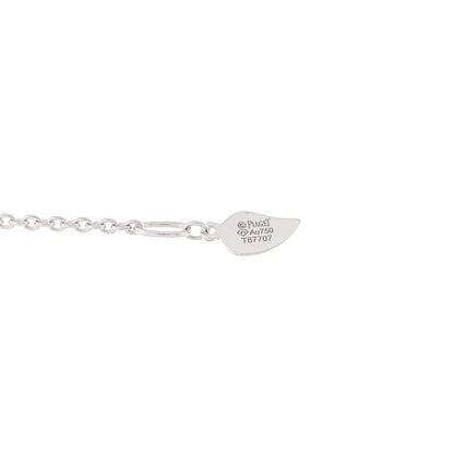 Piaget 18K White Gold Diamond .23ctw Rose Pendant Necklace 4 of 5