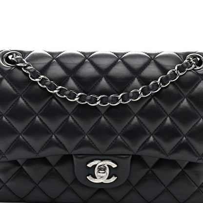 Chanel Lambskin Quilted Medium Double Flap Navy 8 of 10