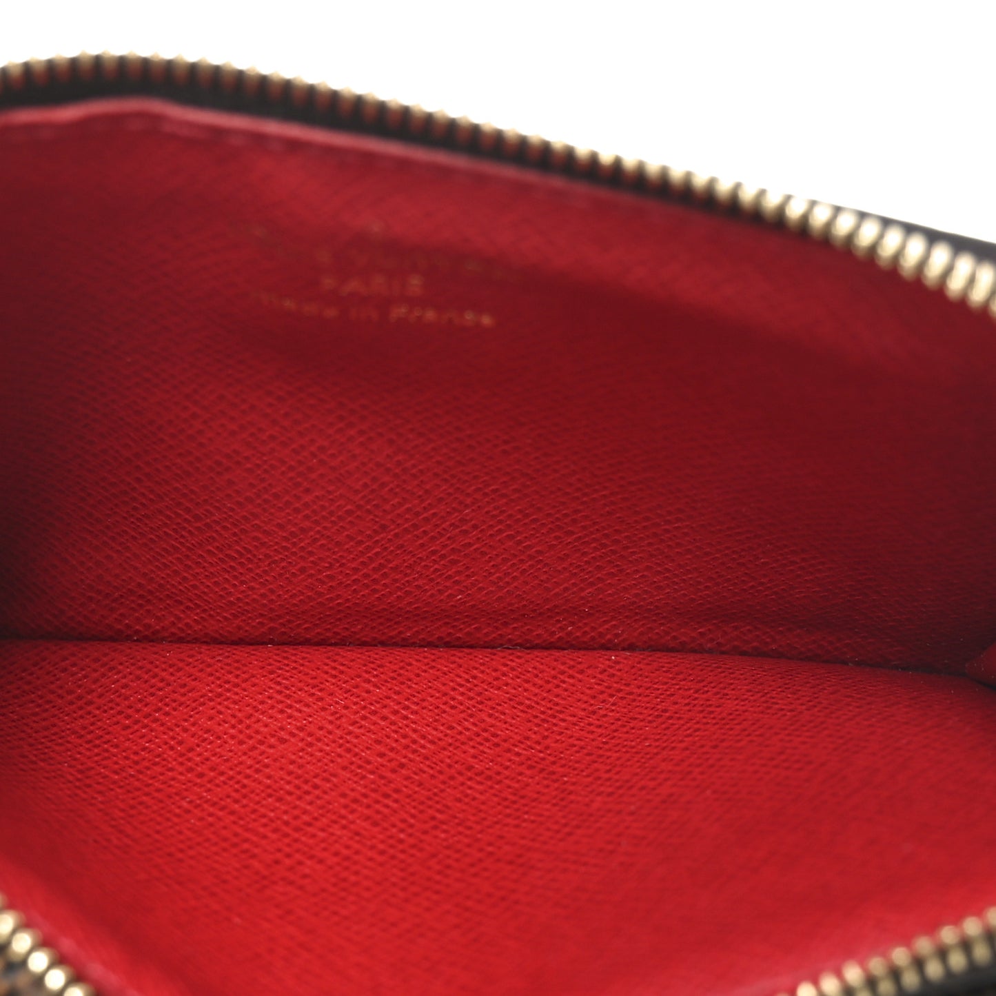 Damier Ebene Recto Verso Card Holder Red